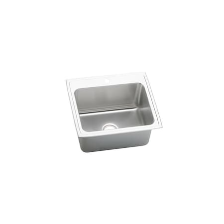 Lustertone Ss 25X22X10.3 Single Bowl Drop-In Sink With Quick-Clip